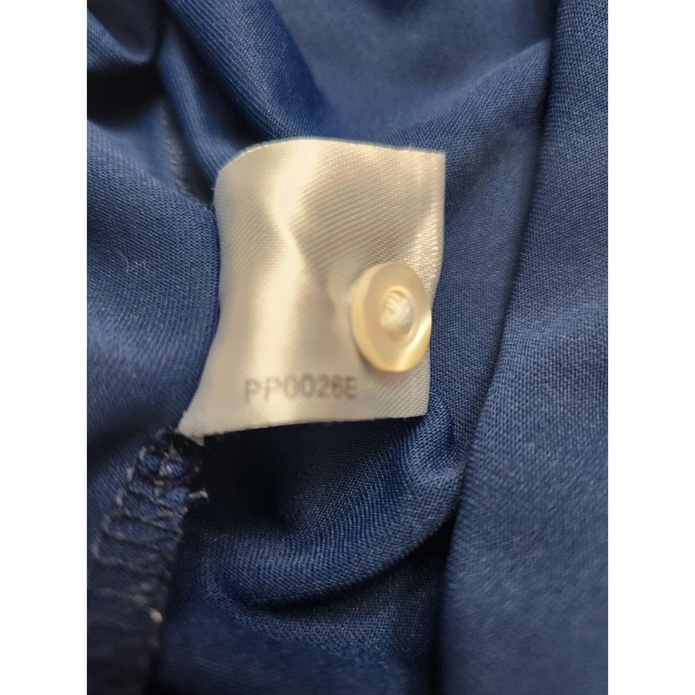 Rhoback Polo Shirt Mens Large Blue Solid Golf Performance Stretch Athletic - Picture 11 of 11